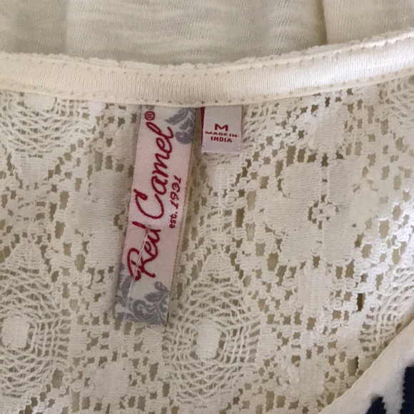 NWT Red Camel tank top with embroidered neckline - Picture 11 of 12